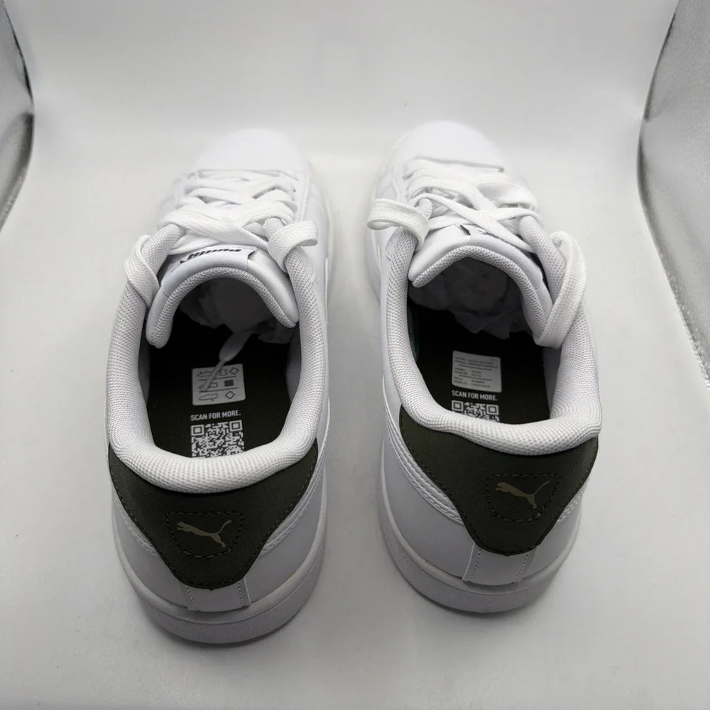 Puma Ace Court Sneakers White&Green Men's SoftFoam+ Size 11 - Picture 8 of 11